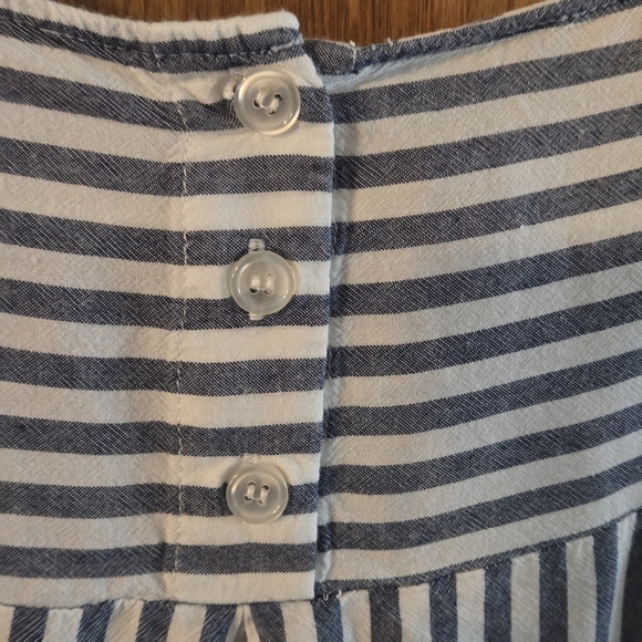 Alyx Striped Bell Sleeved Top Women's 3X Blue White Striped Soft Peasant Boho - Picture 8 of 16